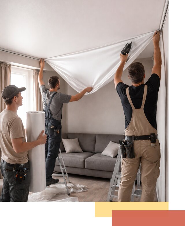 Монтаж сатинового натяжного потолка в Касимове качественно и быстро