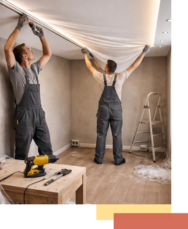 Монтаж натяжного потолка с подсветкой в Касимове цена и сроки