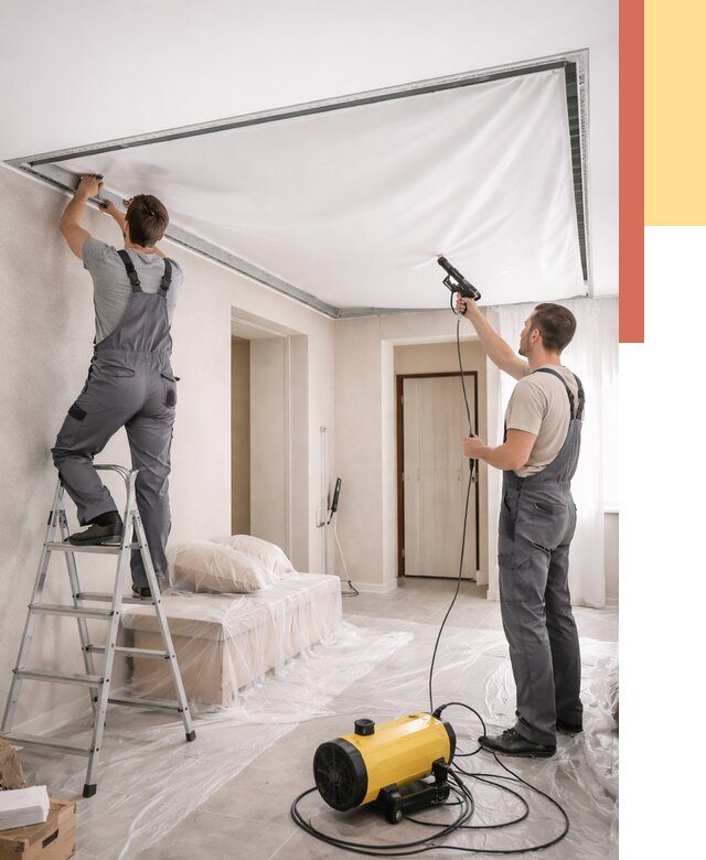 Монтаж натяжного потолка в прихожей в Касимове от 2882 руб. под ключ | ОТДЕЛОЧНИК-Ксм