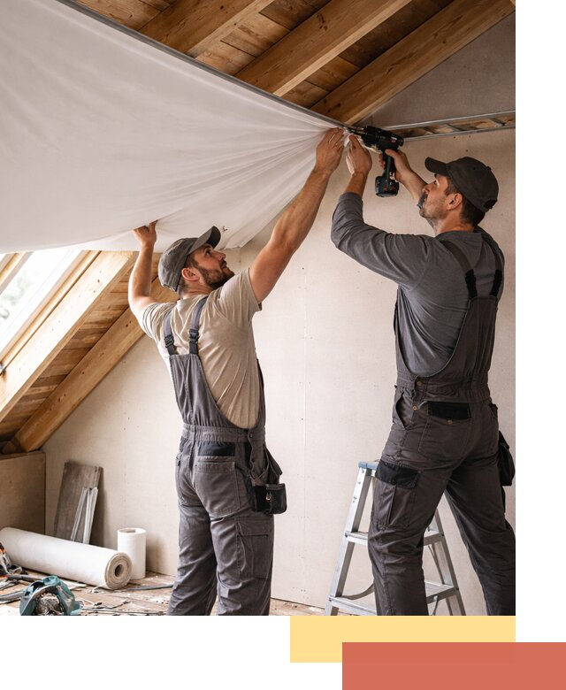 Монтаж натяжного потолка в мансарде в Касимове