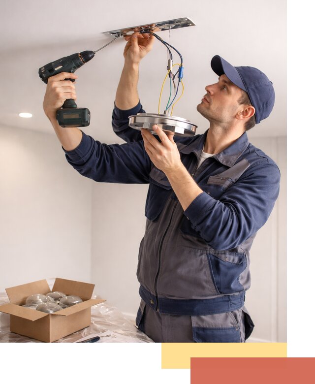 Установка люстры в натяжной потолок в Касимове