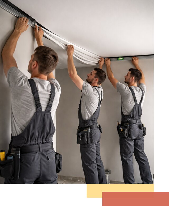 Теневые натяжные потолки в Касимове: монтаж и отделка быстро и качественно