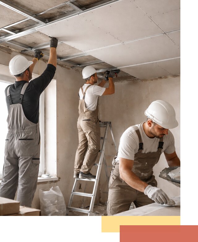 Одноуровневый потолок из гипсокартона в Касимове — монтаж и отделка