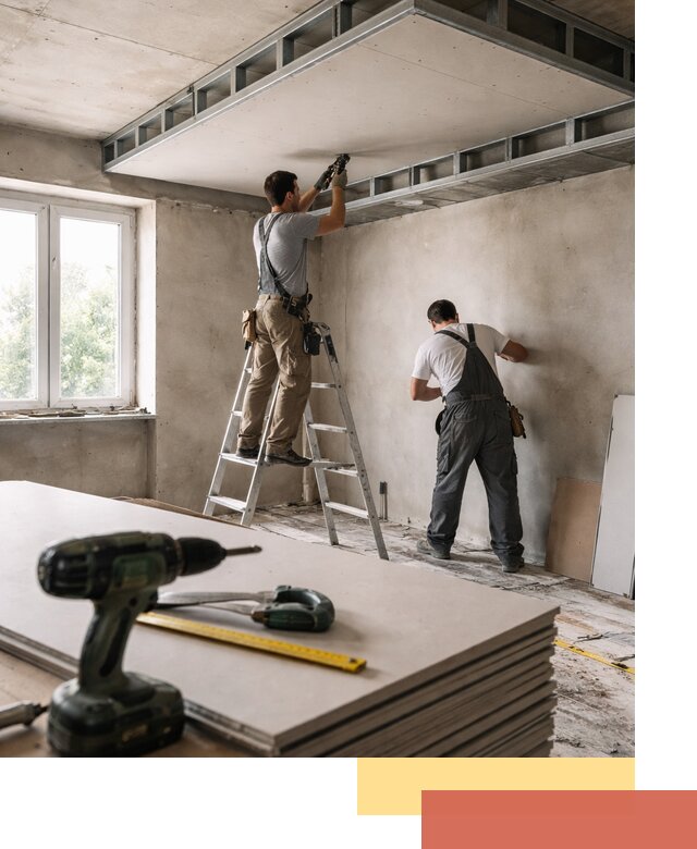 Двухуровневый потолок из гипсокартона в Касимове