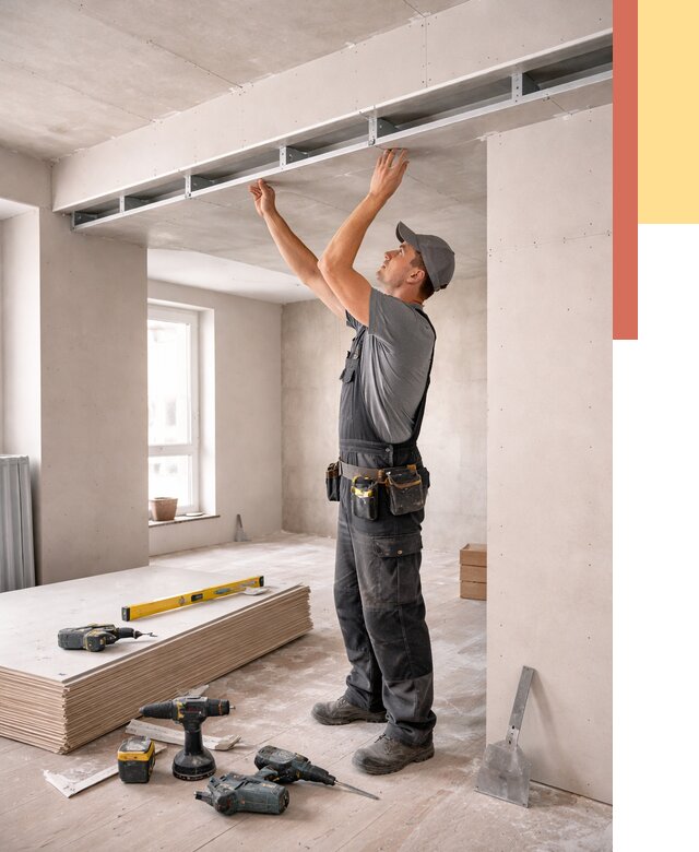 Потолок из гипсокартона с нишей в Касимове от 1359 руб. под ключ | ОТДЕЛОЧНИК-Ксм