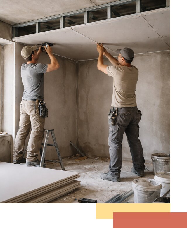 Короб из гипсокартона на потолке под ключ в Касимове