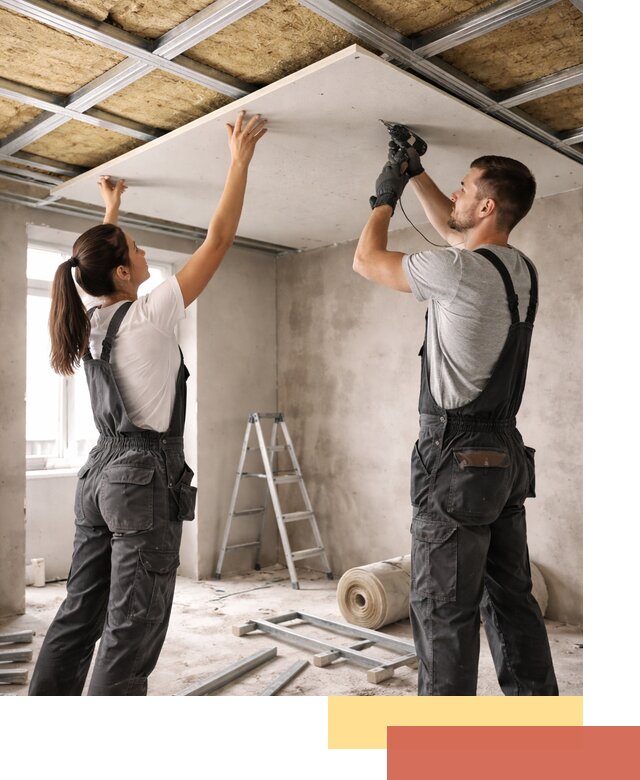 Звукоизоляция потолка из ГКЛ в Касимове профессионально и надежно