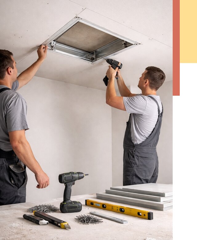 Установка люка в потолок ГКЛ в Касимове от 2719 руб. под ключ | ОТДЕЛОЧНИК-Ксм