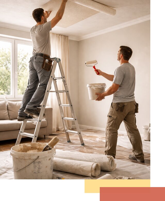 Поклейка обоев на потолок в Касимове — качественно и быстро