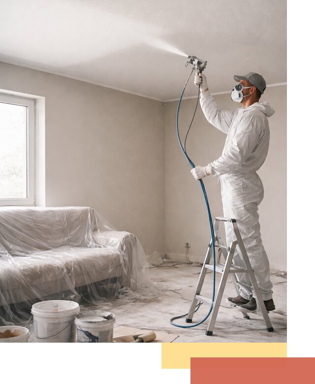 Покраска потолка краскопультом в Касимове быстро и качественно