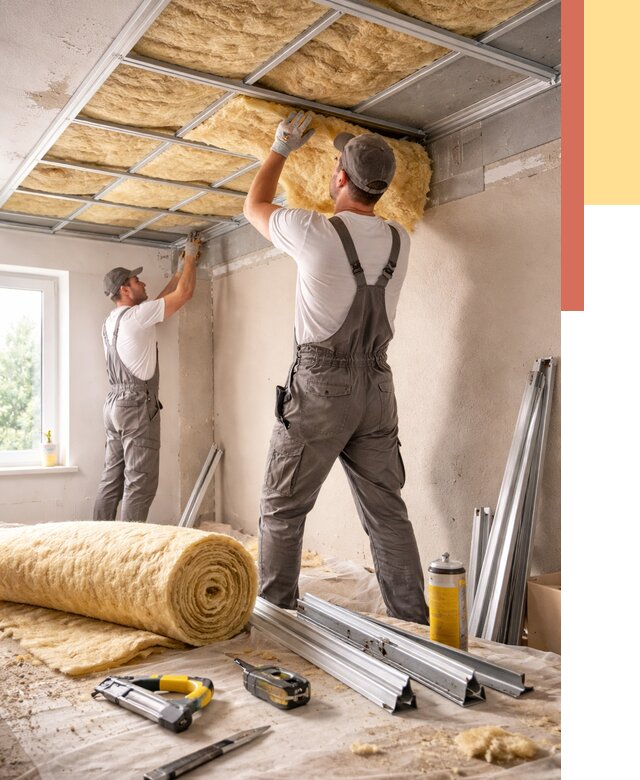 Утепление потолка в Касимове от 7829 руб/м2 — недорого, быстро, под ключ | ОТДЕЛОЧНИК-Ксм