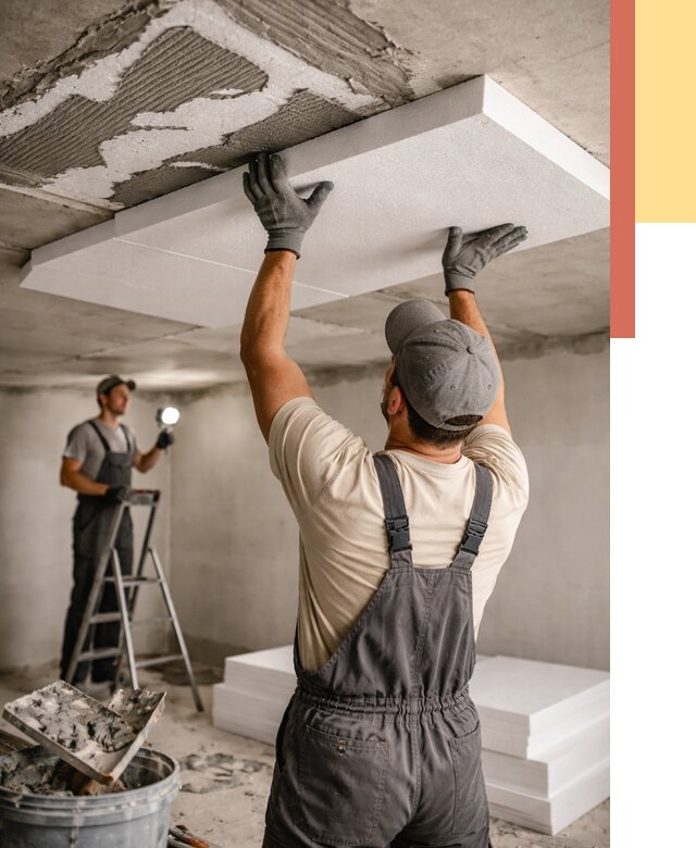 Утепление потолка пенопластом в Касимове от 4893 руб/м2 — недорого и быстро | ОТДЕЛОЧНИК-Ксм