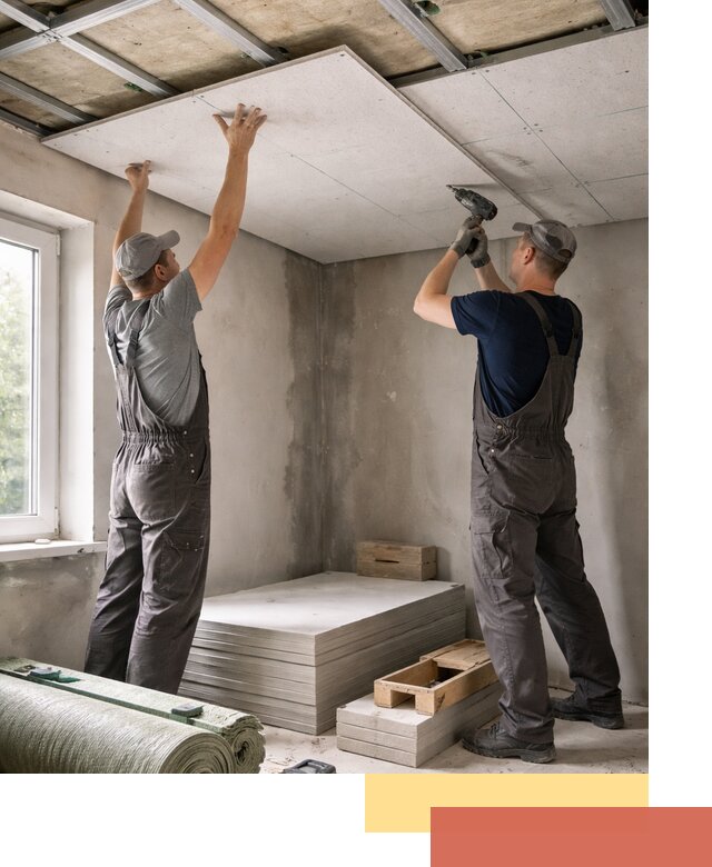 Шумоизоляция потолка панелями ЗИПС в Касимове